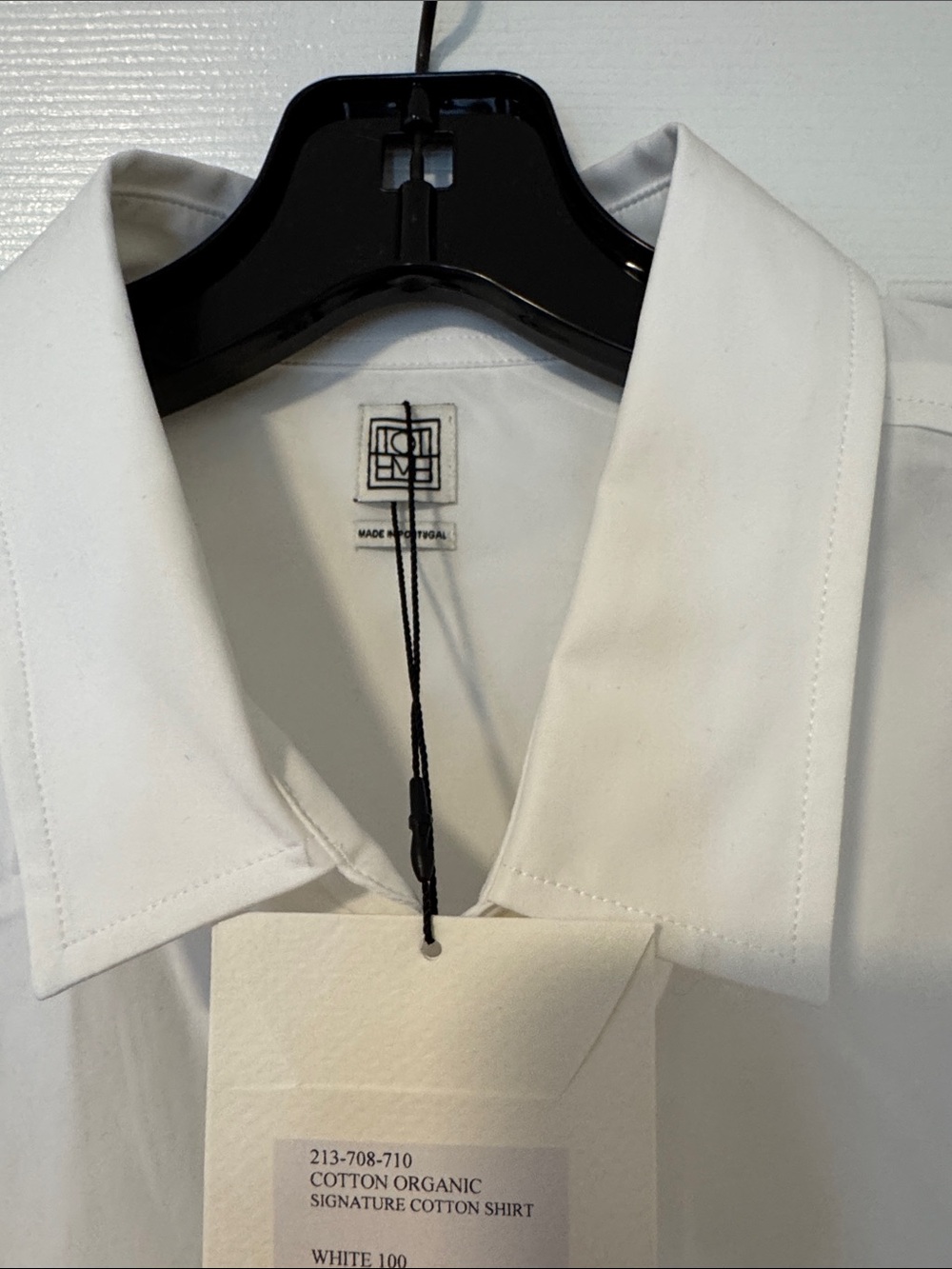 Toteme Women’s Cotton Organic Signature White Button-Down Shirt Size 40 - NWT - Picture 5 of 9